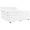 vidaXL Boxspring posteľ s matracom biela 180x200 cm umel&aacute; koža