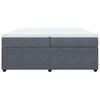 vidaXL Posteľný rám boxspring s matracom tmavosivý 200x200 cm zamat