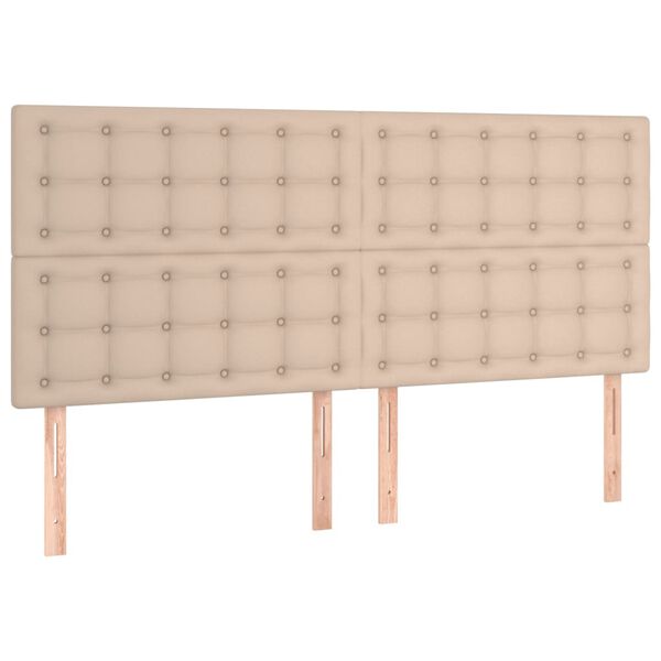 vidaXL Čelo postele Cappuccino 180x5x118/128 cm umel&aacute; koža