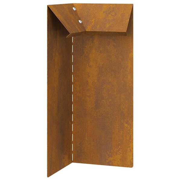 vidaXL Slim&aacute;kov&aacute; ohrada Hrdzav&yacute; 10 x 10 x 25 cm