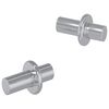 vidaXL Policov&aacute; klin 2 pcs Strieborn&aacute; 8,6 x 8,6 x 14,6 mm Oceľ