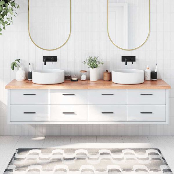 vidaXL K&uacute;peľňov&aacute; doska bledohned&aacute; 200x50x(2-4) cm o&scaron;etren&yacute; mas&iacute;v