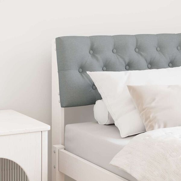 vidaXL Čalúnené čelo postele Svetlosivá 75 cm Masívne borovicové drevo