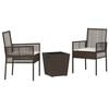 vidaXL Z&aacute;hradn&yacute; bistro set 3 ks Hned&aacute; polyratan