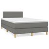 vidaXL Boxspring posteľ s matracom, tmavosiv&aacute; 120x190 cm, l&aacute;tka