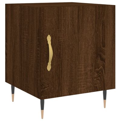 vidaXL Nočný stolík hnedý dub 40x40x50 cm kompozitné drevo