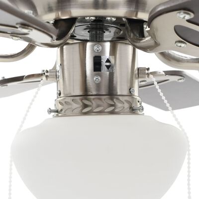 vidaXL Ozdobný stropný ventilátor s osvetlením, 82 cm tmavohnedý