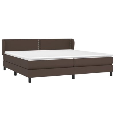 vidaXL Boxspring posteľ s matracom hnedá 200x200 cm umelá koža