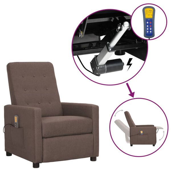 vidaXL Zdv&iacute;hacie mas&aacute;žne kreslo sivohned&eacute; l&aacute;tka