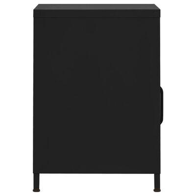vidaXL Nočný stolík čierny 35x35x51 cm oceľ