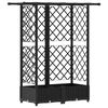 vidaXL Vyv&yacute;&scaron;en&yacute; z&aacute;hon s mriežkou a strechou Čierna 124 x 40 x 121 cm