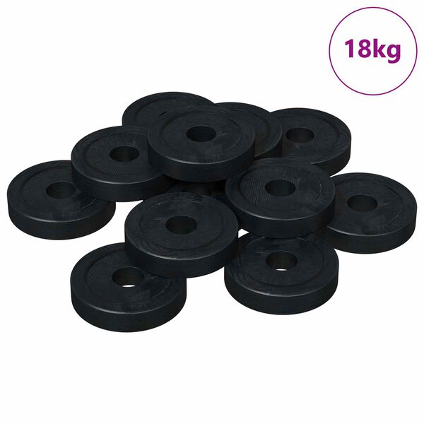 vidaXL vhodn&eacute; pre ploch&eacute; podložky 36000 pcs Čierna &empty;15 x 3 mm