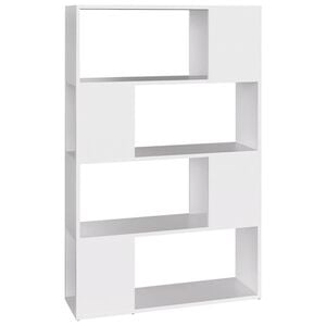 vidaXL Knižnica deliaca stena biela 80x24x124,5 cm drevotrieska