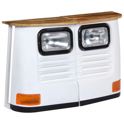 vidaXL Komoda v tvare nákladného auta mangovníkové drevo biela