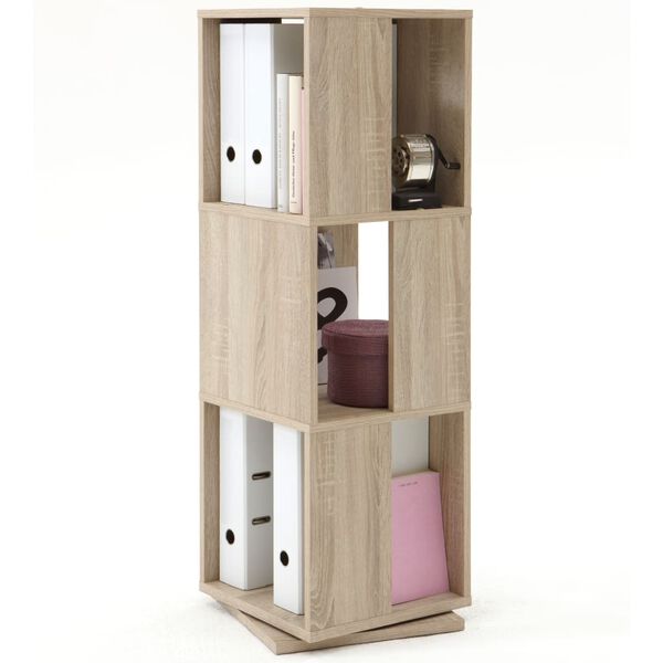 FMD Otočná kartotéka otvorená 34x34x108 cm farba dubu