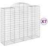 vidaXL Obl&uacute;kov&eacute; gabi&oacute;nov&eacute; ko&scaron;e 7ks 200x50x160/180cm pozinkovan&eacute; železo