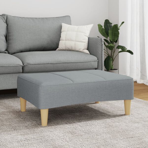 vidaXL Podnožka bledosivá 77x55x31 cm látková