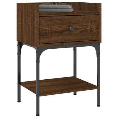 vidaXL Nočný stolík hnedý dub 40,5x31x60 kompozitné drevo