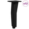 vidaXL Stojace nohy 12 ks Čierna 40 x 40 x 100 mm Železo