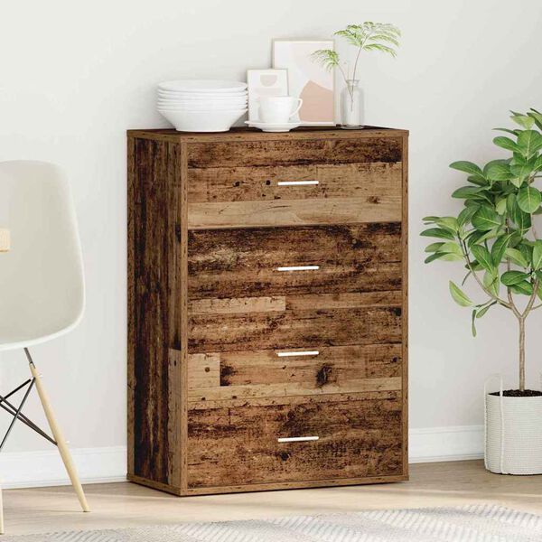 vidaXL Serv&iacute;rovacia skriňa so z&aacute;suvkou Star&eacute; drevo 60 x 31 x 84 cm