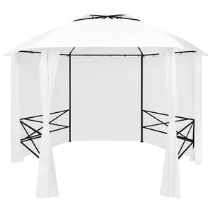 vidaXL Z&aacute;hradn&yacute; pr&iacute;stre&scaron;ok so z&aacute;vesmi 360x312x265 cm, biely 180 g/m&sup2;