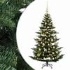 vidaXL Umel&yacute; vianočn&yacute; stromček s vianočn&yacute;mi guľami 120 cm 150 LED