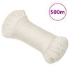 vidaXL Pracovn&eacute; lano biele 3 mm 500 m polypropyl&eacute;n