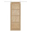 vidaXL Posuvn&eacute; dvere Hned&aacute; 83 x 232 cm Mas&iacute;vne borovicov&eacute; drevo
