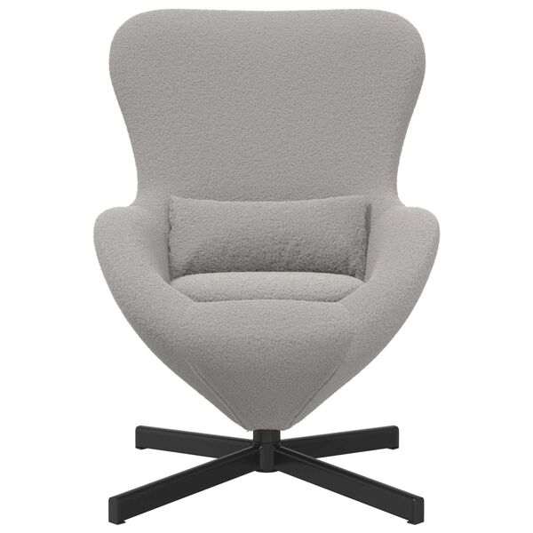 vidaXL Vaj&iacute;čkov&eacute; kreslo Svetlosiv&aacute; 63 x 73 x 90 cm l&aacute;tka