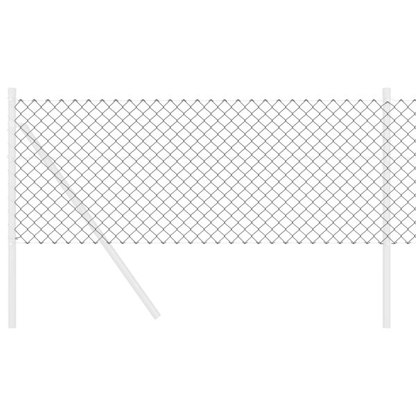 vidaXL Reťazov&yacute; plot Siv&aacute; 10 x 0,4 m Oceľ