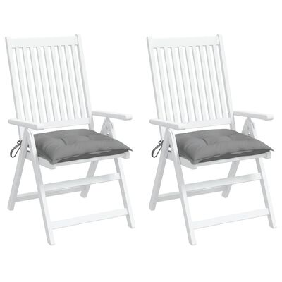 vidaXL Podložky na stoličku 2 ks, sivé 40x40x7 cm, oxfordská látka