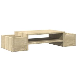 vidaXL Stojan na monitor s policou dub sonoma 70x27x15 cm kompoz.drevo