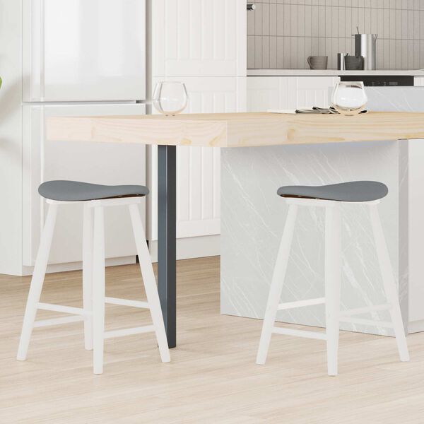 vidaXL Jed&aacute;lensk&eacute; stoličky 2 pcs Biela 46 x 37 x 63 cm