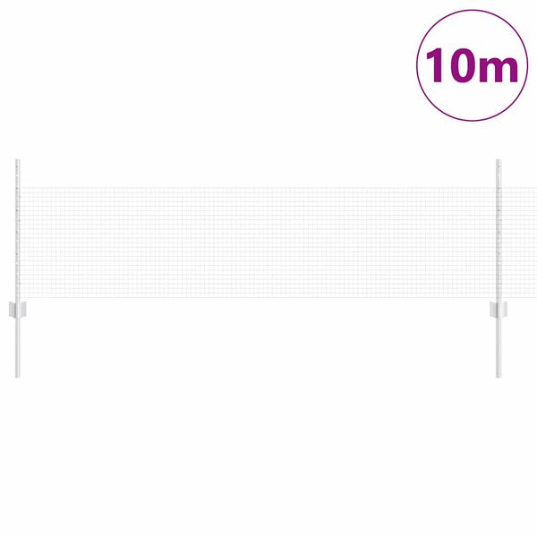 vidaXL Plot s podperou Strieborn&aacute; 0,5 x 10 m Oceľ