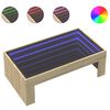 vidaXL Konferenčn&yacute; stol&iacute;k s nekonečn&yacute;mi LED dub sonoma 90x50x30 cm