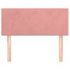 vidaXL Čelo postele ružové 100x5x78/88 cm zamat