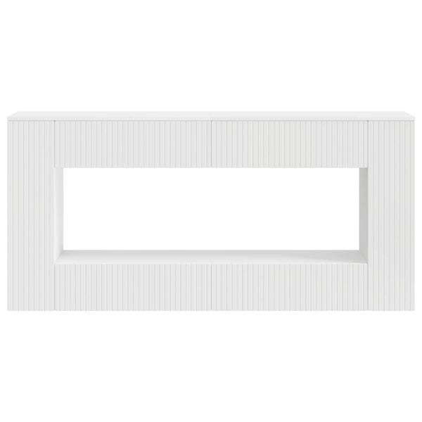 vidaXL Konzolov&yacute; st&ocirc;l Biely 155 x 29 x 74 cm Kon&scaron;truovan&eacute; drevo