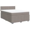 vidaXL Posteľn&yacute; r&aacute;m boxspring s matracom sivohned 160x200 cm l&aacute;tka