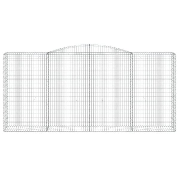 vidaXL Obl&uacute;kov&yacute; gabionov&yacute; k&ocirc;&scaron; 400x50x180/200 cm pozinkovan&eacute; železo