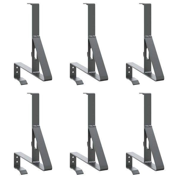 vidaXL Podpora str&aacute;žcu snehu 6 pcs Antracit 29,5 x 3 x 34,5 cm Oceľ