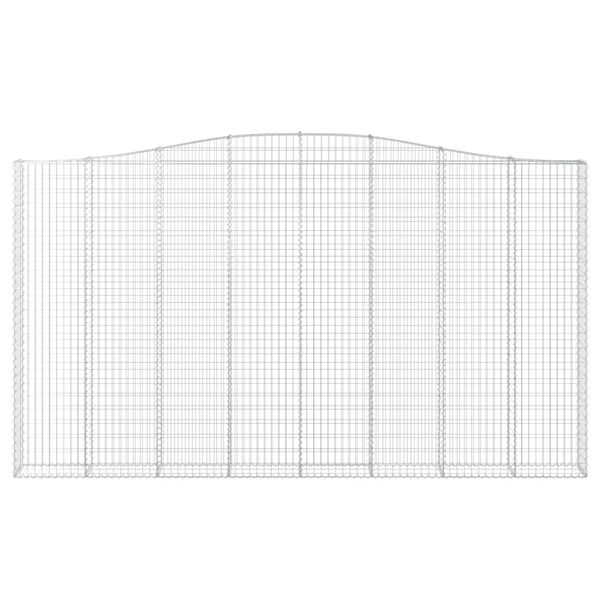 vidaXL Obl&uacute;kov&yacute; gabionov&yacute; k&ocirc;&scaron; 6 ks 400x30x220/240cm pozinkovan&eacute; železo