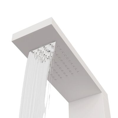 vidaXL Sprchový panel hliníkový biely