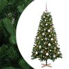vidaXL Umel&yacute; vianočn&yacute; stromček s vianočn&yacute;mi guľami 120 cm 150 LED