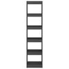 vidaXL Knižnica/deliaca stena sivá 40x30x167,5 cm masívna borovica