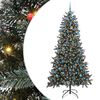 vidaXL Umel&yacute; vianočn&yacute; stromček Zelen&aacute; 210 cm PVC, plast a oceľ