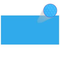 Obdĺžniková modrá bazénová plachta z polyetylénu 732 x 366 cm