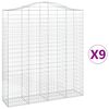 vidaXL Obl&uacute;kov&eacute; gabi&oacute;nov&eacute; ko&scaron;e 9ks 200x50x220/240cm pozinkovan&eacute; železo