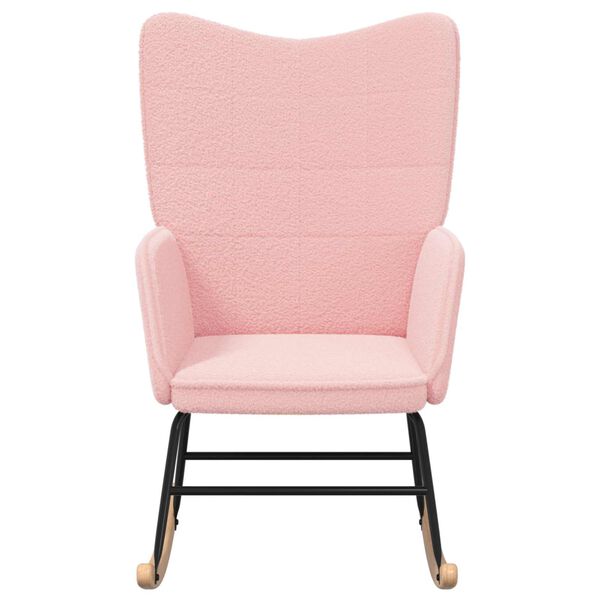 vidaXL Hojdacie kreslo Ružov&aacute; Sherpa l&aacute;tka