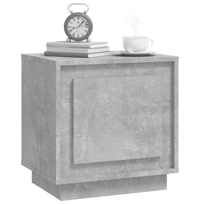 vidaXL Nočný stolík betónovo sivý 44x35x45 cm spracované drevo