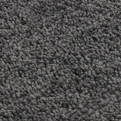 vidaXL Chlpatý koberec tmavosivý 80x150 cm protišmykový